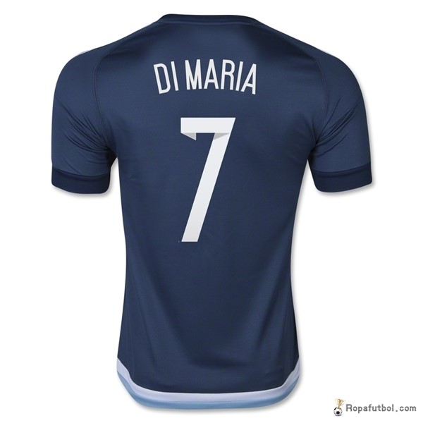 Camiseta Argentina Replica Segunda Ropa Di Maria 2016 Marino Azul